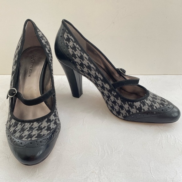 Anne Klein Shoes - Anne Klein Mary Jane Houndstooth Pumps Size 8